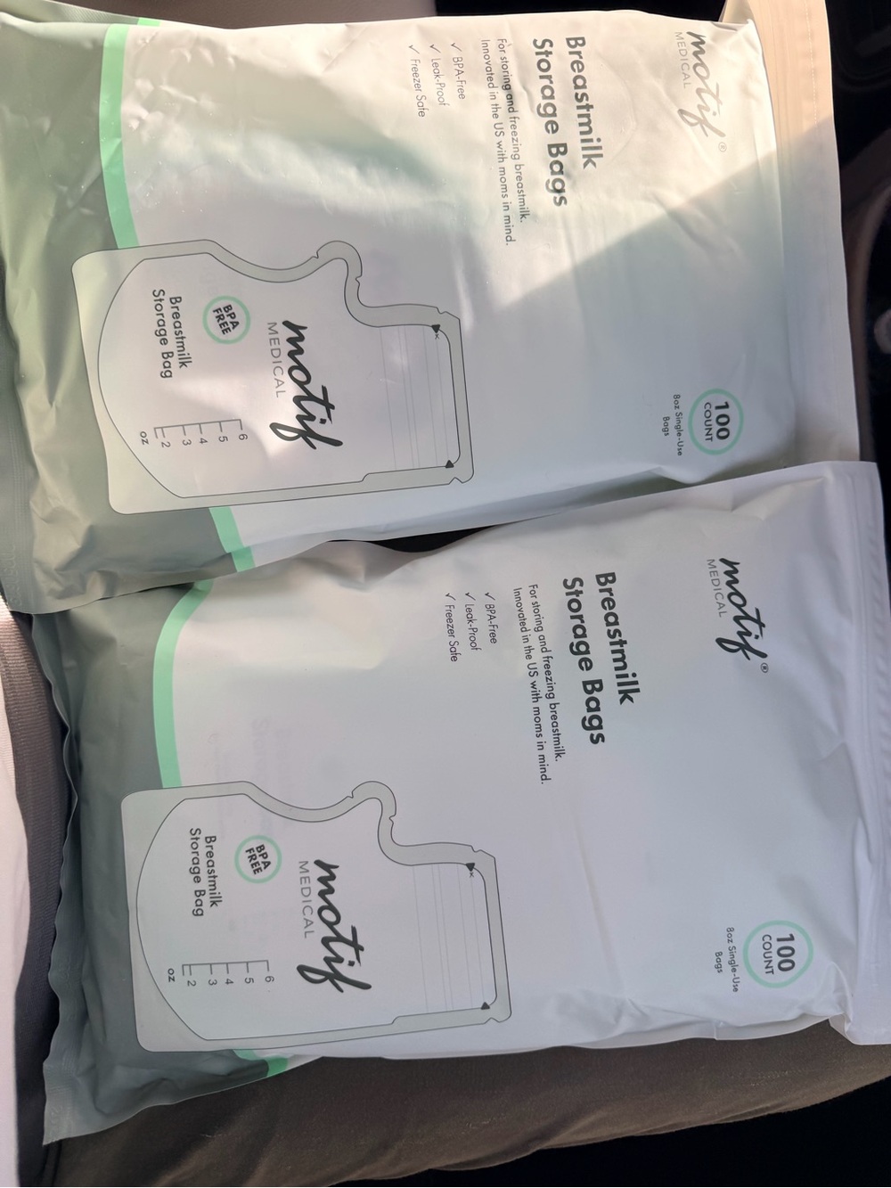 Motif Breastmilk Storage Bags - 200 total